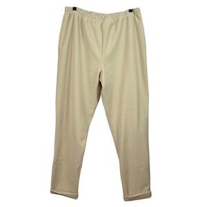 NWOT Woolrich Women's Fleece Pants, Intentionally Cuffed, Oat, Size XL